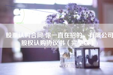 股票认购合同(你一直在招的，有限公司股权认购协议书（完整版）)