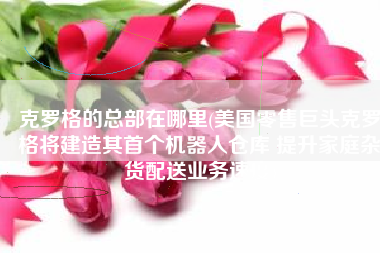 克罗格的总部在哪里(美国零售巨头克罗格将建造其首个机器人仓库 提升家庭杂货配送业务速度)