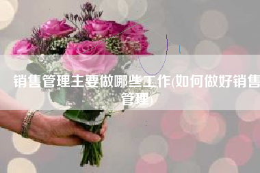 销售管理主要做哪些工作(如何做好销售管理)