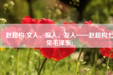 赵超构(文人、报人、友人——赵超构七见毛泽东)