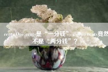 cents(One cents是“一分钱”，Two cents竟然不是“两分钱”？)