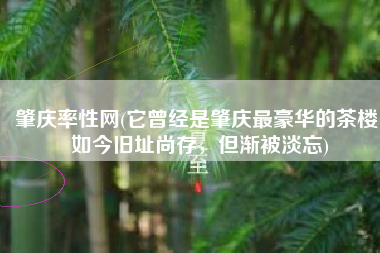 肇庆率性网(它曾经是肇庆最豪华的茶楼，如今旧址尚存，但渐被淡忘)