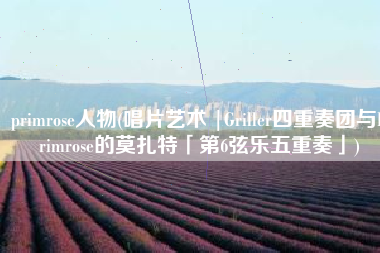 primrose人物(唱片艺术 |Griller四重奏团与Primrose的莫扎特「第6弦乐五重奏」)