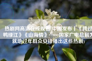 热剧网高清在线观看(中国发布丨《跨过鸭绿江》《山海情》……国家广电总局为就地过年群众安排播出这些热剧)