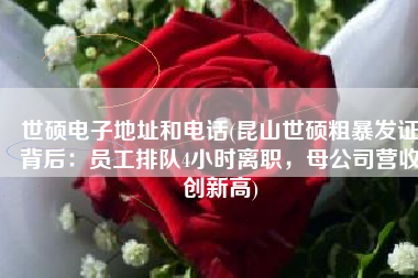 世硕电子地址和电话(昆山世硕粗暴发证背后：员工排队4小时离职，母公司营收创新高)