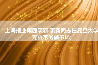 上海报业集团裘新(裘新同志任复旦大学党委常务副书记)