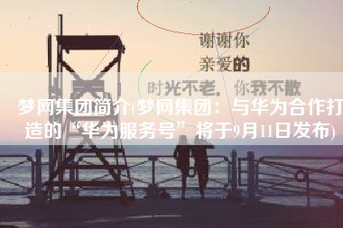梦网集团简介(梦网集团：与华为合作打造的“华为服务号”将于9月11日发布)