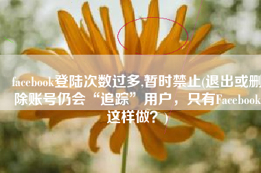 facebook登陆次数过多,暂时禁止(退出或删除账号仍会“追踪”用户，只有Facebook这样做？)