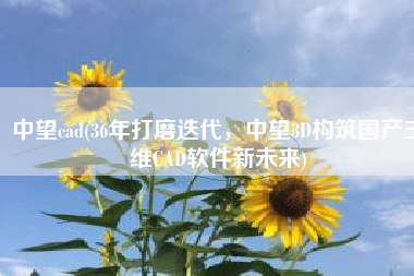 中望cad(36年打磨迭代，中望3D构筑国产三维CAD软件新未来)