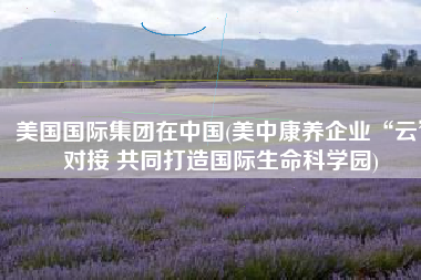 美国国际集团在中国(美中康养企业“云”对接 共同打造国际生命科学园)