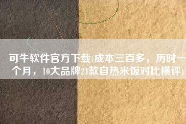 可牛软件官方下载(成本三百多，历时一个月，10大品牌21款自热米饭对比横评)