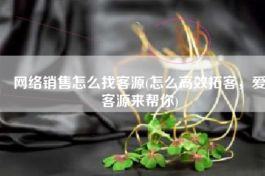 网络销售怎么找客源(怎么高效拓客，爱客源来帮你)