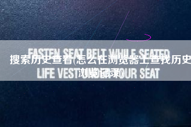 搜索历史查看(怎么在浏览器上查找历史浏览记录)