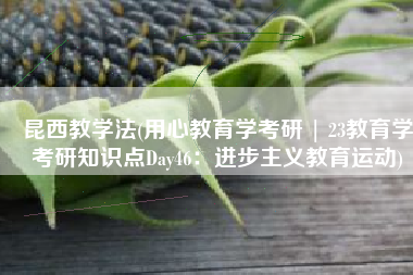 昆西教学法(用心教育学考研 | 23教育学考研知识点Day46：进步主义教育运动)