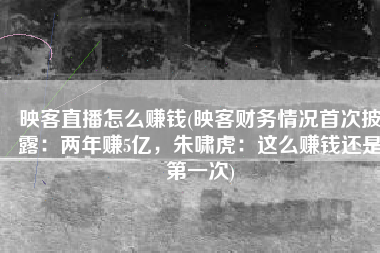 映客直播怎么赚钱(映客财务情况首次披露：两年赚5亿，朱啸虎：这么赚钱还是第一次)