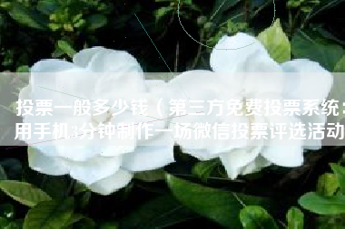 投票一般多少钱（第三方免费投票系统：用手机3分钟制作一场微信投票评选活动)