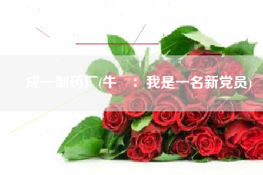 成一制药厂(牛犇：我是一名新党员)