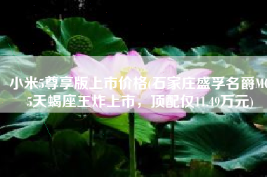 小米5尊享版上市价格(石家庄盛孚名爵MG5天蝎座王炸上市，顶配仅11.49万元)