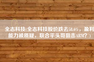 全志科技(全志科技股价跌去58.6%，盈利能力被质疑，联合平头哥狙击ARM？)
