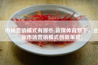 市场营销模式有哪些(新媒体背景下，企业市场营销模式创新策略)