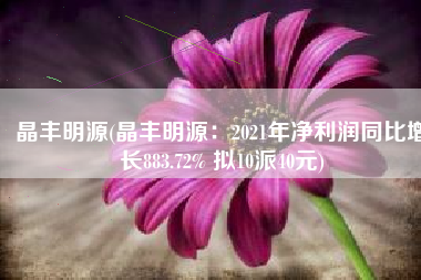 晶丰明源(晶丰明源：2021年净利润同比增长883.72% 拟10派40元)