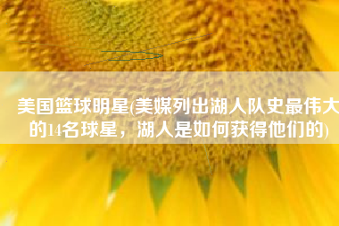 美国篮球明星(美媒列出湖人队史最伟大的14名球星，湖人是如何获得他们的)