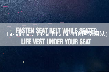 lots of(a lot、lots of 和 a lot of 的区别用法)