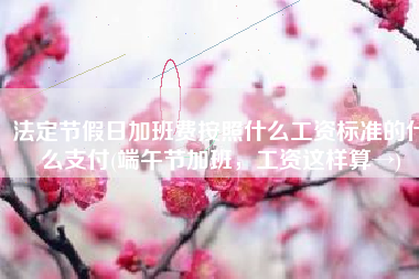 法定节假日加班费按照什么工资标准的什么支付(端午节加班，工资这样算→)