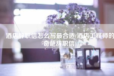 酒店辞职信怎么写最合适(酒店工程师的奇葩辞职信)