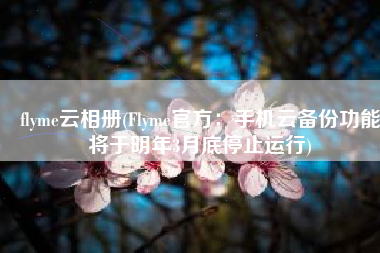 flyme云相册(Flyme官方：手机云备份功能将于明年3月底停止运行)