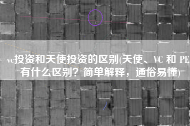 vc投资和天使投资的区别(天使、VC 和 PE 有什么区别？简单解释，通俗易懂)