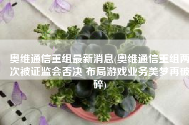 奥维通信重组最新消息(奥维通信重组两次被证监会否决 布局游戏业务美梦再破碎)
