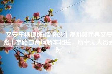 文安车祸现场(情报站｜滨州惠民县文安路十字路口两辆轿车相撞，所幸无人员受伤)