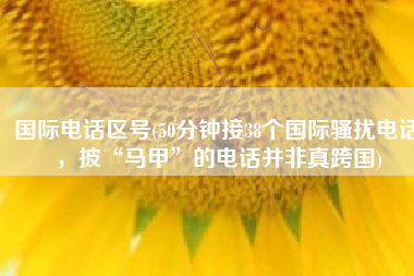 国际电话区号(50分钟接38个国际骚扰电话，披“马甲”的电话并非真跨国)