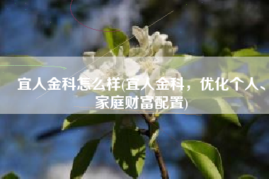 宜人金科怎么样(宜人金科，优化个人、家庭财富配置)