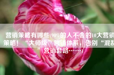 营销策略有哪些(90%的人不会的10大营销策略！“大师级”营销体系，告别“混乱”营销套路……)