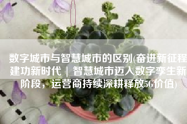 数字城市与智慧城市的区别(奋进新征程 建功新时代 | 智慧城市迈入数字孪生新阶段，运营商持续深耕释放5G价值)