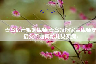 青岛房产婚姻律师(青岛婚姻家事律师支招父母如何给儿女买房)