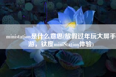 ministation是什么意思(放假过年玩大屏手游，钛度miniStation体验)
