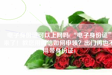 电子身份证可以上网吗(“电子身份证”来了！教您用微信如何申领？出门再也不用带身份证)