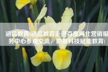 涵品教育(涵品教育走进百度河北营销服务中心参观交流，助推科技赋能教育)