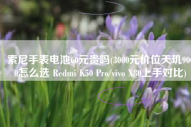 索尼手表电池60元贵吗(3000元价位天玑9000怎么选 Redmi K50 Pro/vivo X80上手对比)