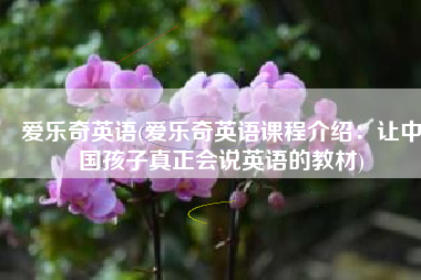 爱乐奇英语(爱乐奇英语课程介绍：让中国孩子真正会说英语的教材)