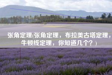 张角定理(张角定理，布拉美古塔定理，牛顿线定理，你知道几个？)