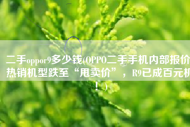 二手oppor9多少钱(OPPO二手手机内部报价：热销机型跌至“甩卖价”，R9已成百元机！)