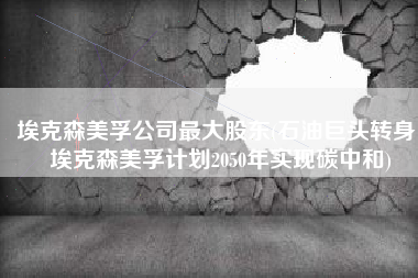 埃克森美孚公司最大股东(石油巨头转身！埃克森美孚计划2050年实现碳中和)