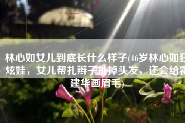 林心如女儿到底长什么样子(46岁林心如狂炫娃，女儿帮扎辫子扯掉头发，还会给霍建华画眉毛)