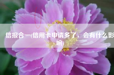 信报合一(信用卡申请多了，会有什么影响)