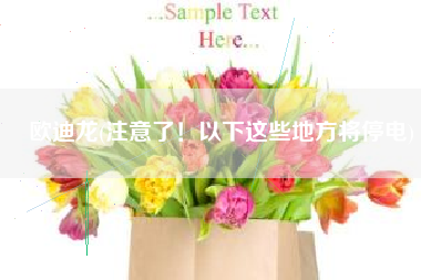 欧迪龙(注意了！以下这些地方将停电)