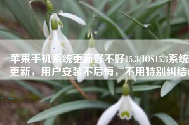 苹果手机系统更新好不好15.3(IOS15.3系统更新，用户安装不后悔，不用特别纠结)